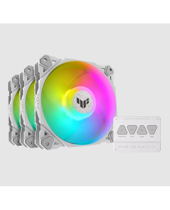 ASUS TUF GAMING TF120 ARGB WHITE EDITION 3IN1 Boitier PC Refroidisseur d'air 12 cm Blanc 3 pièce(s)
