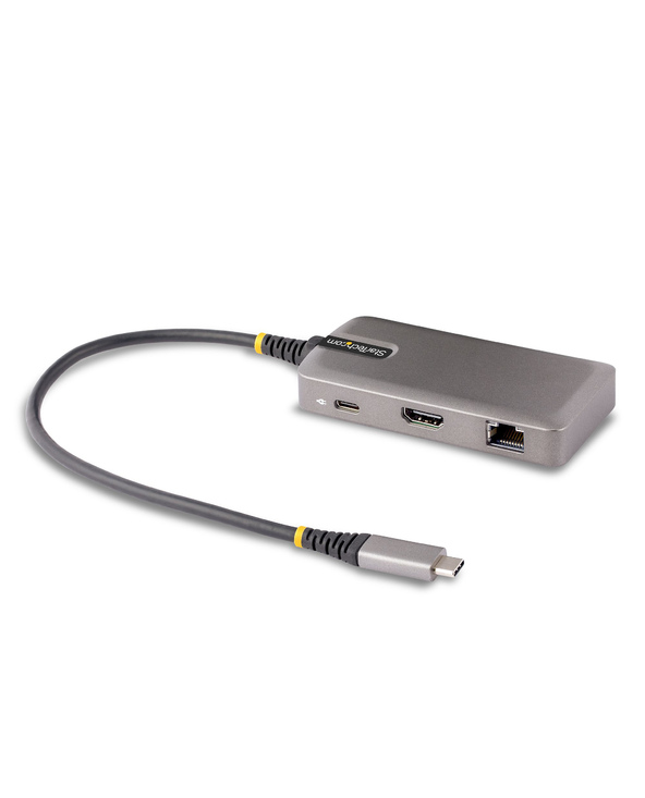 StarTech.com Adaptateur USB-C Multiport, HDMI 4K 60Hz, HDR - Hub USB 3.0 2 ports 5Gbps, 100W Power Delivery Pass-Through, GbE, U