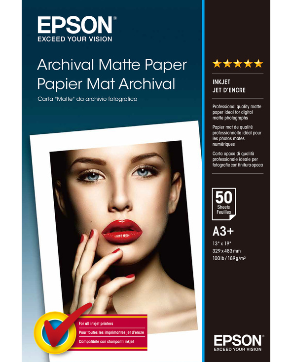 Epson Pap Mat Archival A3+ (50f./189g)