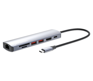 Manhattan 153966 station d'accueil Avec fil USB 3.2 Gen 2 (3.1 Gen 2) Type-C Argent