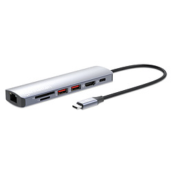 Manhattan 153966 station d'accueil Avec fil USB 3.2 Gen 2 (3.1 Gen 2) Type-C Argent