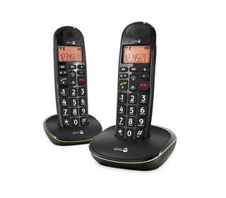 Doro PhoneEasy 100w duo Téléphone DECT Identification de l'appelant Noir