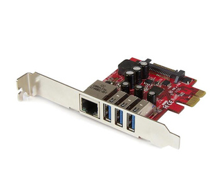 StarTech.com Carte PCI Express à 3 ports USB 3.0 et 1 port Gigabit Ethernet avec UASP