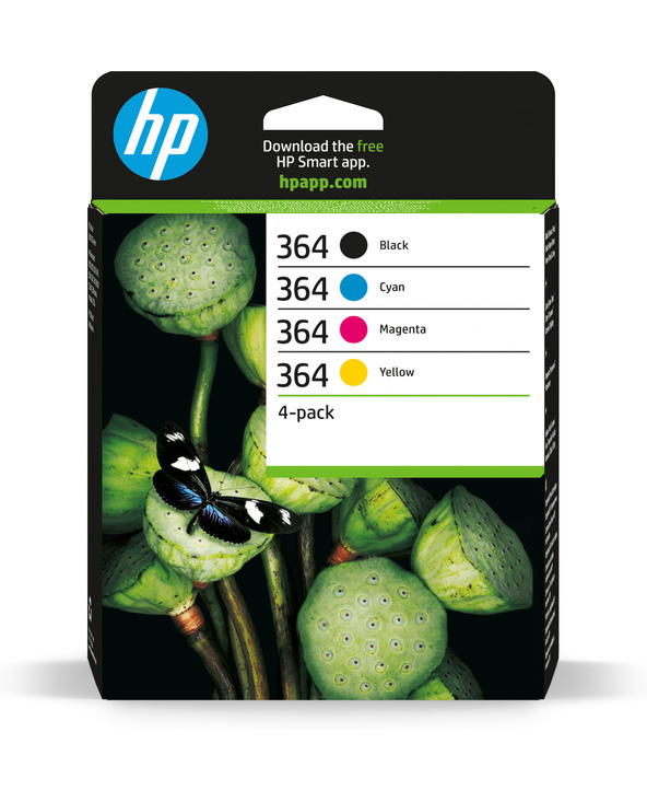 HP 364 pack de 4 cartouches d'encre noir/cyan/magenta/jaune authentiques