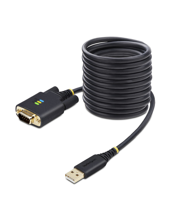 StarTech.com Adaptateur USB vers Série de 3m - COM Rétention, Câble Adaptateur/Convertisseur USB RS232, Vis/Écrous Interchangeab