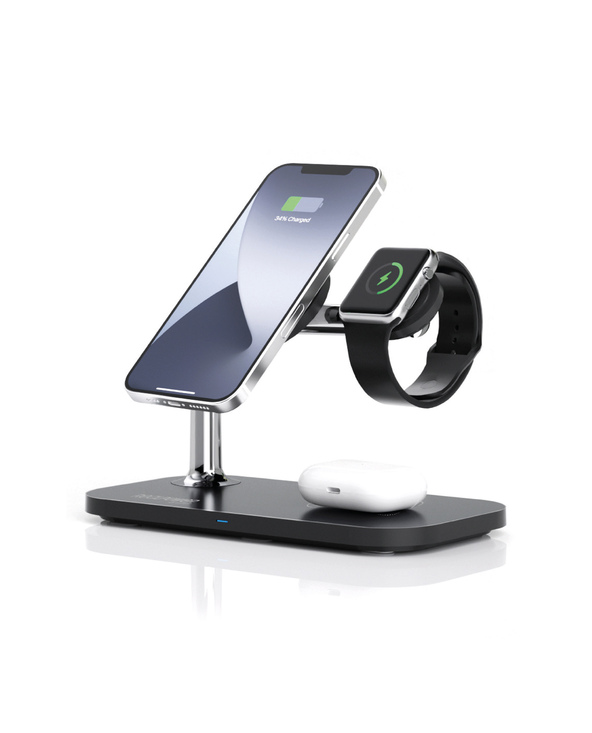 RealPower ChargeAIR Mag Smartphone, Smartwatch, Tablette Noir USB Recharge sans fil Intérieure