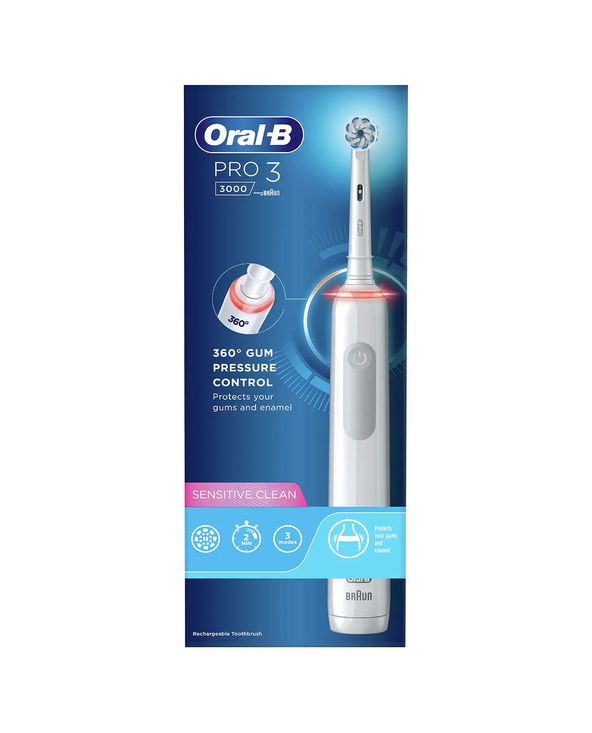 Oral-B Pro Sensitive Clean Pro 3 Adulte Brosse à dents rotative oscillante Blanc