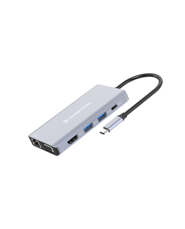Conceptronic DONN20G Avec fil USB 3.2 Gen 1 (3.1 Gen 1) Type-C Gris