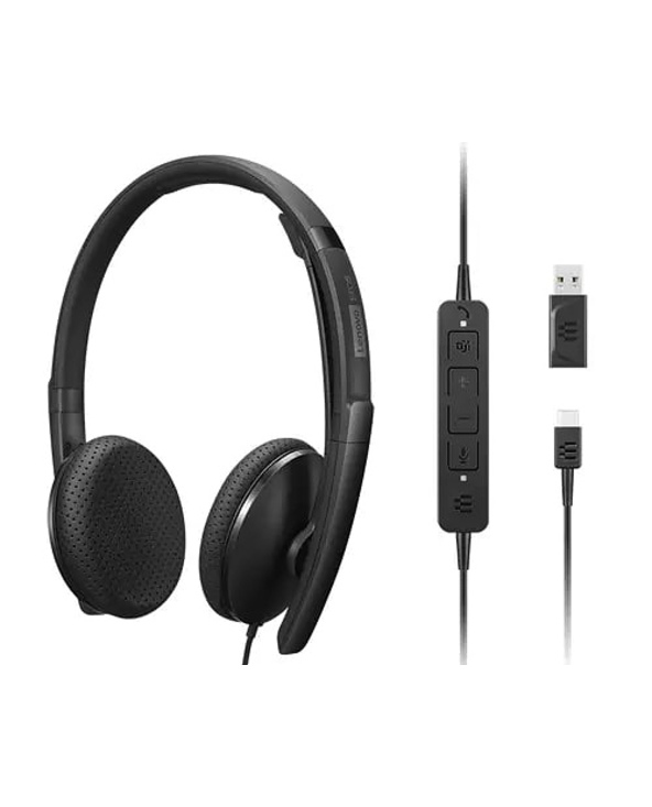 Lenovo 4XD1M45626 écouteur/casque Avec fil Arceau USB Type-C Noir