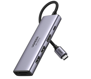 Ugreen 6-in-1 USB-C Hub USB Type-C Argent