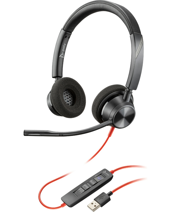 POLY Blackwire 3325-M Microsoft Teams Certified USB-A + 3.5mm Stereo Headset