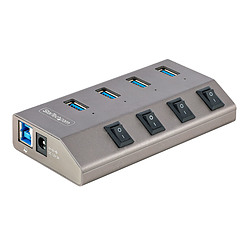 StarTech.com Hub USB-C avec Auto-Alimenté à 4 Ports - Hub USB Type C vers USB-A pour PC de Bureau/Portable - Hub USB 3.0 5Gbps a