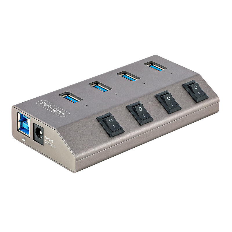 StarTech.com Hub USB-C avec Auto-Alimenté à 4 Ports - Hub USB Type C vers USB-A pour PC de Bureau/Portable - Hub USB 3.0 5Gbps a