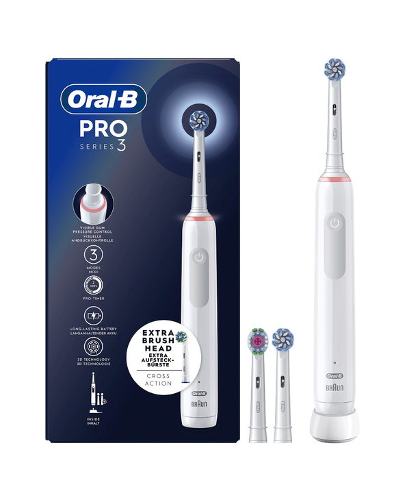 Oral-B PRO 3 3700 Adulte Brosse à dents rotative oscillante Blanc