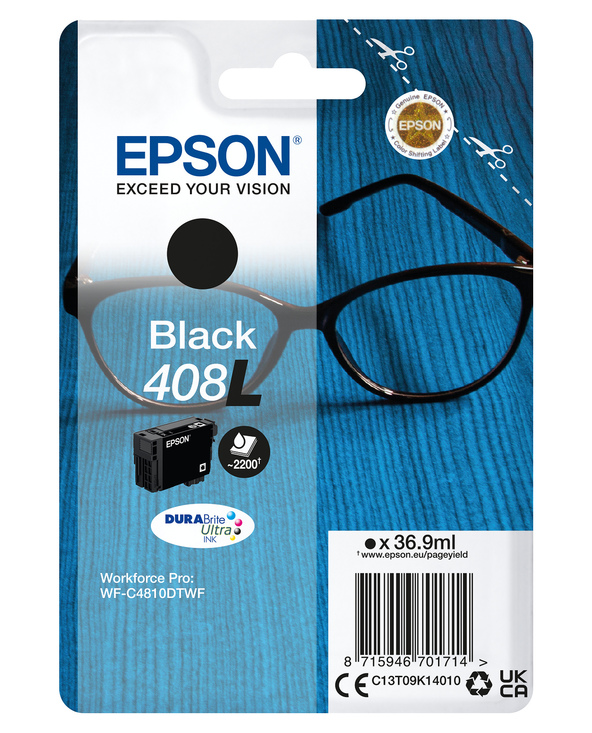 Epson Singlepack Black 408L DURABrite Ultra Ink
