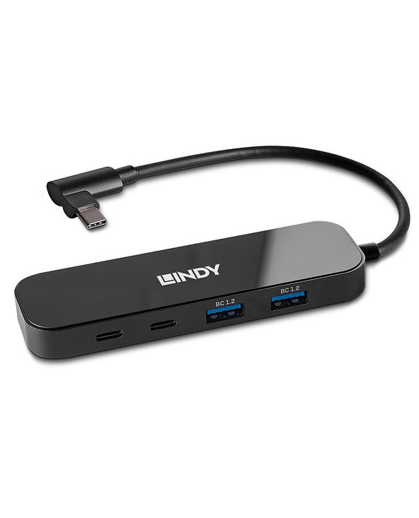 Lindy 43334 hub & concentrateur USB 3.2 Gen 2 (3.1 Gen 2) Type-C 10000 Mbit/s Noir