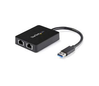 StarTech.com Adaptateur USB 3.0 à Double Port Gigabit Ethernet avec port USB - 10/100/100 - Adaptateur NIC Réseau USB Gigabit LA