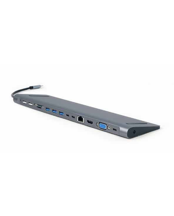 Gembird A-CM-COMBO9-01 station d'accueil USB 3.2 Gen 1 (3.1 Gen 1) Type-C Gris