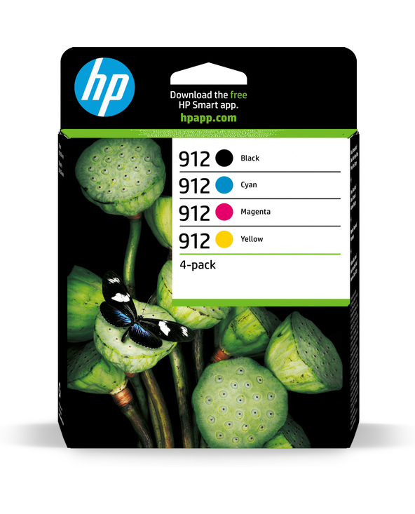 HP 912 Pack de 4 cartouches d'encre Noir/Cyan/Magenta/Jaune authentiques HP 912 Pack de 4 cartouches d'encre Noir/Cyan/Magenta/Jaune authentiques