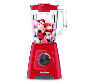 Moulinex LM420510 blender 2 L Mélangeur de table 550 W Rouge, Transparent