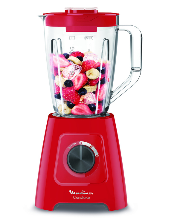 Moulinex LM420510 blender 2 L Mélangeur de table 550 W Rouge, Transparent