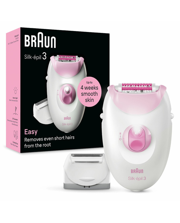 Braun Silk-épil 3 3-031 20 pince(s) Rose, Blanc Braun Silk-épil 3 3-031 20 pince(s) Rose, Blanc