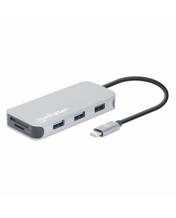 Manhattan 130615 station d'accueil Avec fil USB 3.2 Gen 1 (3.1 Gen 1) Type-C Aluminium