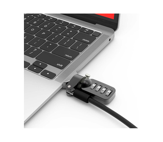 Compulocks MACBOOK AIR T-SLOT LEDGE LOCK ADAPTER WITH COMBINATION CABLE LOCK câble de réseau