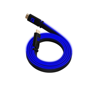 Floating Grip FG-HDMILED-300-BLUE câble HDMI 3 m HDMI Type A (Standard) Noir