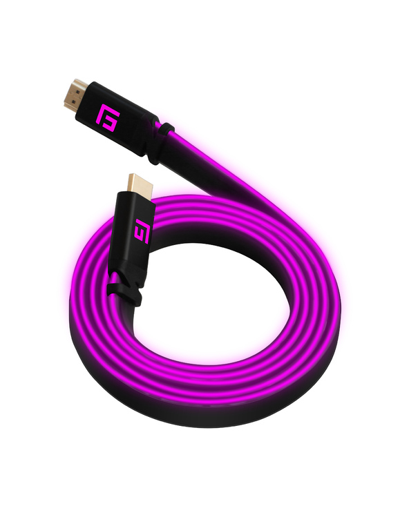 Floating Grip FG-HDMILED-300-PINK câble HDMI 3 m HDMI Type A (Standard) Noir