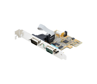 StarTech.com Carte Série PCI Express à 2 ports - Carte d'Extension Série PCIe vers RS232 (DB9) - Adaptateur PCIe avec UART 16C10