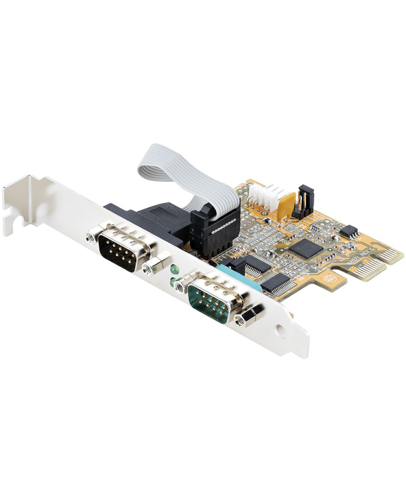 StarTech.com Carte Série PCI Express à 2 ports - Carte d'Extension Série PCIe vers RS232 (DB9) - Adaptateur PCIe avec UART 16C10