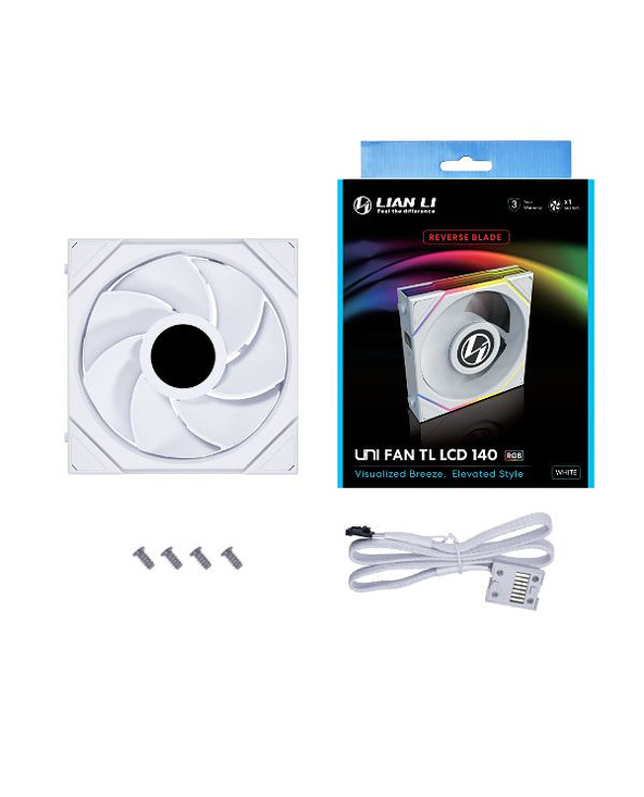 Lian Li UNI FAN TL LCD Boitier PC Ventilateur 14 cm Blanc