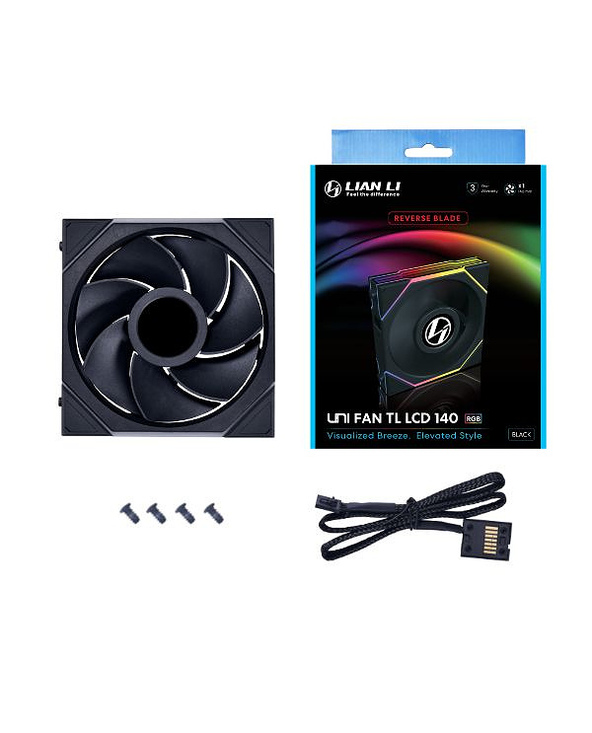 Lian Li UNI FAN TL LCD Boitier PC Ventilateur 14 cm Noir