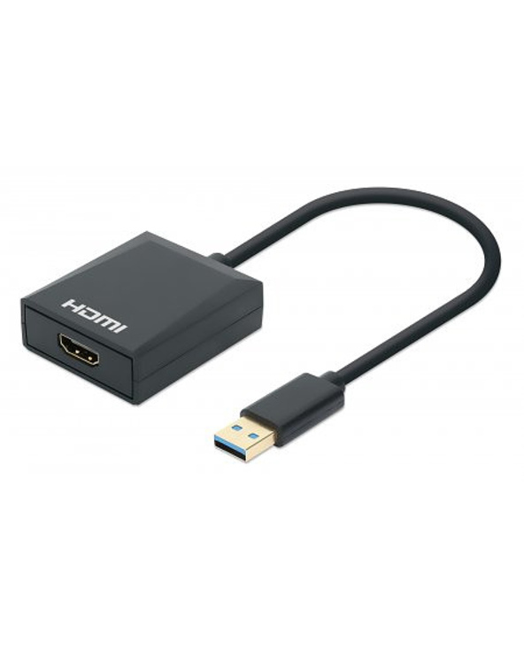 Manhattan 153690 station d'accueil Avec fil USB 3.2 Gen 1 (3.1 Gen 1) Type-A Noir