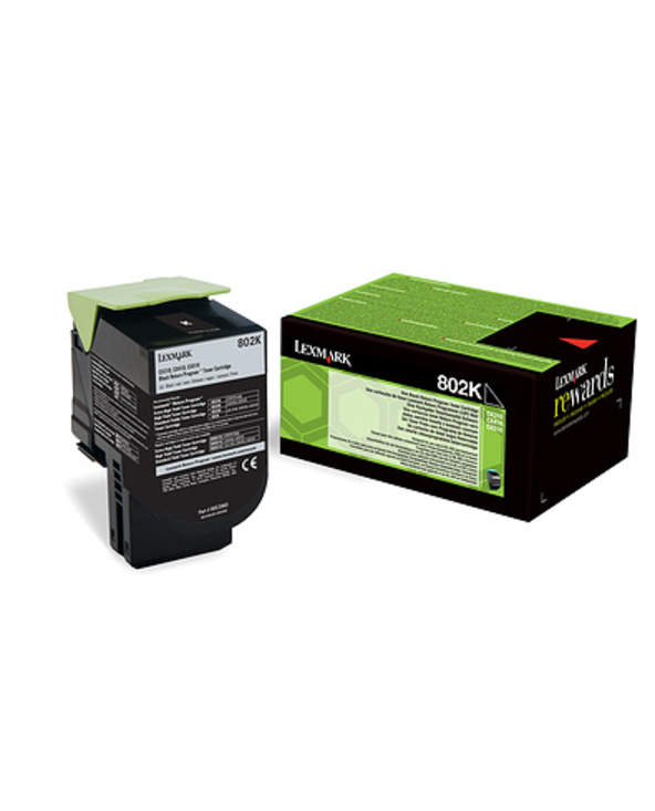 Lexmark 802K Cartouche de toner 1 pièce(s) Original Noir
