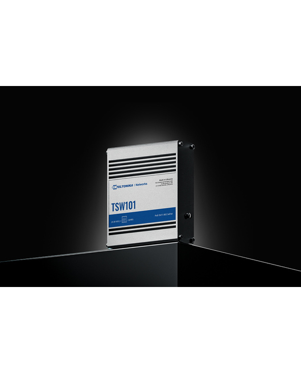 Teltonika TSW101 Gigabit Ethernet (10/100/1000) Connexion Ethernet, supportant l'alimentation via ce port (PoE) Métallique