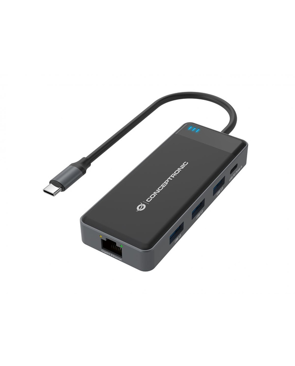 Conceptronic DONN14G station d'accueil Avec fil USB 3.2 Gen 1 (3.1 Gen 1) Type-C Gris
