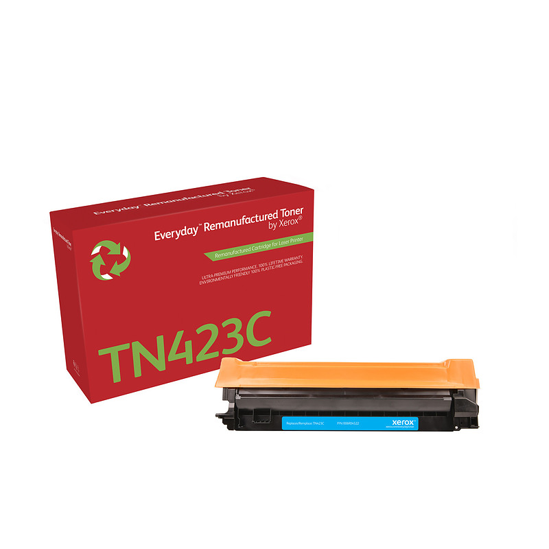 Everyday Toner remanufacturé Cyan  de Xerox compatible avec Brother TN423C, Grande capacité