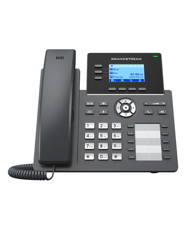 Grandstream Networks GRP2604 téléphone fixe Noir 3 lignes LCD