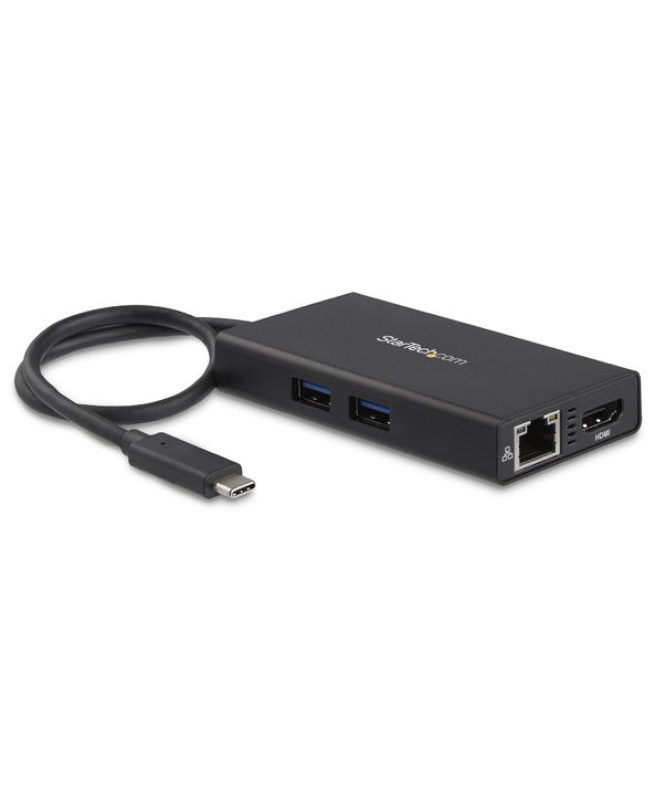 StarTech.com Adaptateur Multiport USB-C - Mini Station d'Accueil USB-C avec 4K HDMI - 60W Power Delivery Pass-Through, GbE, 2x U