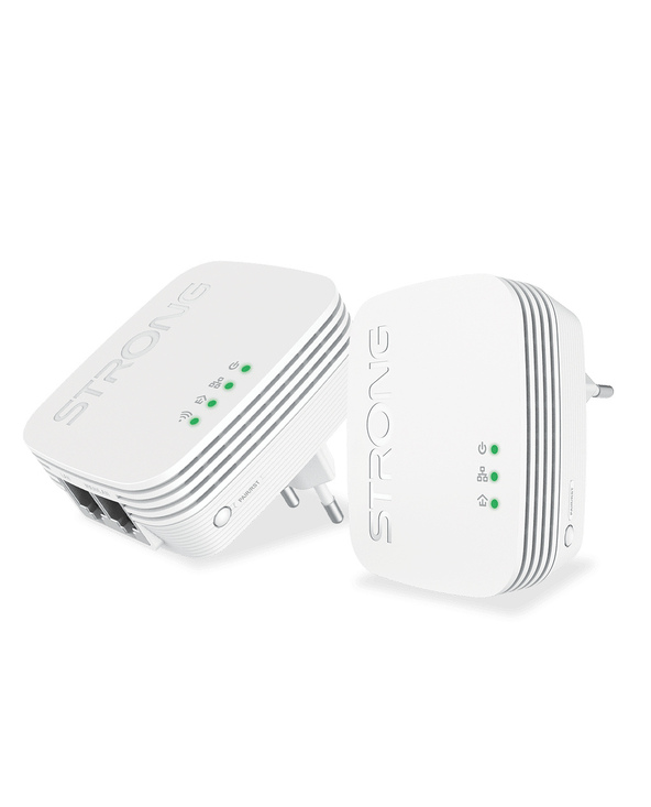 Strong POWERLWF600DUOMINI Adaptateur réseau CPL 600 Mbit/s Ethernet/LAN Wifi Blanc 2 pièce(s)