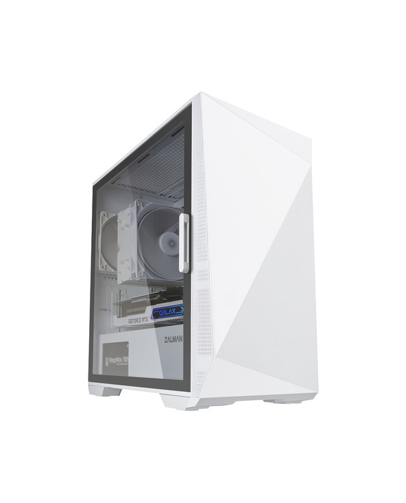 Zalman Z1 Iceberg White - mATX Mid Tower PC Case/Pre-installed fan 2 x 120mm in Mini Tower Blanc