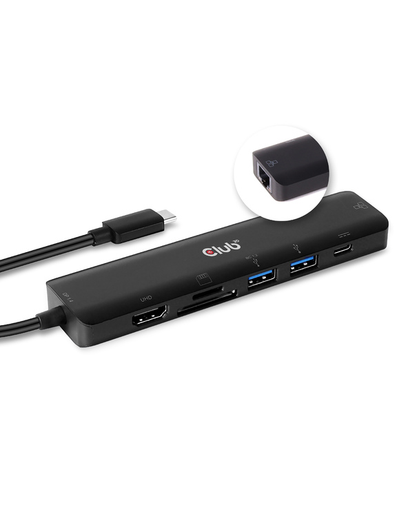 CLUB3D CSV-1592 station d'accueil USB 3.2 Gen 1 (3.1 Gen 1) Type-C Noir