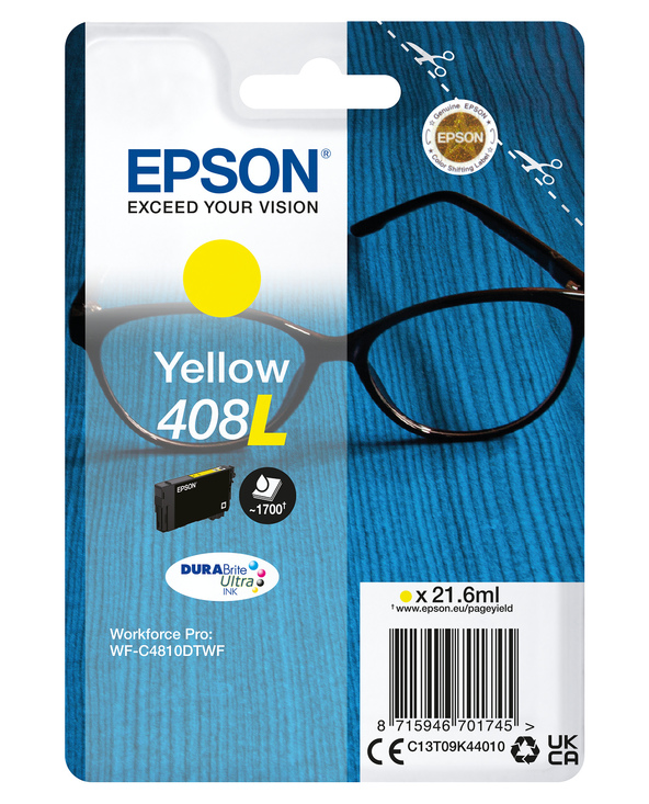 Epson Singlepack Yellow 408L DURABrite Ultra Ink Epson Singlepack Yellow 408L DURABrite Ultra Ink