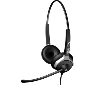GEQUDIO WA9024 écouteur/casque Avec fil Arceau Bureau/Centre d'appels Noir
