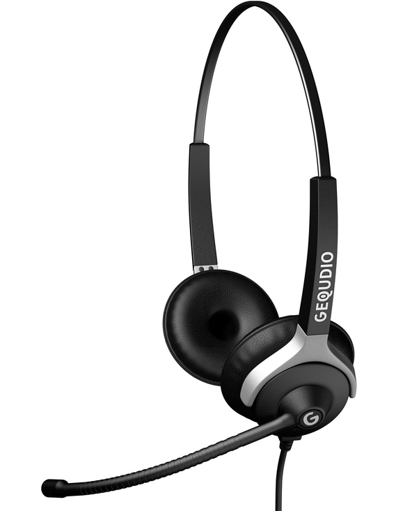 GEQUDIO WA9024 écouteur/casque Avec fil Arceau Bureau/Centre d'appels Noir