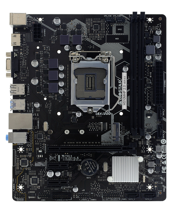 Biostar H510MHP 2.0 carte mère Intel H510 LGA 1200 (Socket H5) micro ATX