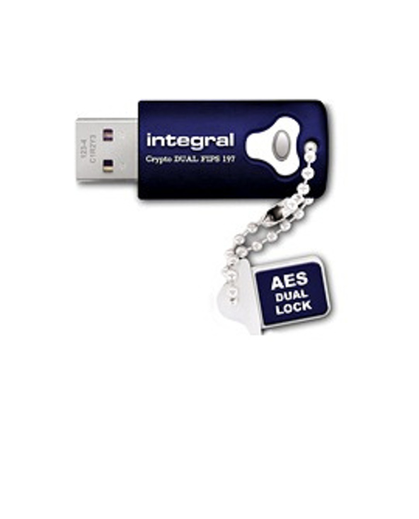 Integral 32GB Crypto Dual FIPS 197 Encrypted USB 3.0 lecteur USB flash 32 Go USB Type-A 3.2 Gen 1 (3.1 Gen 1) Bleu