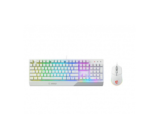 MSI Vigor GK30 Combo White clavier Souris incluse Jouer USB QWERTY Français Blanc